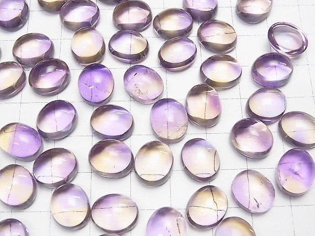 [Video]High Quality Ametrine AAA Oval Cabochon 12x10mm 1pc