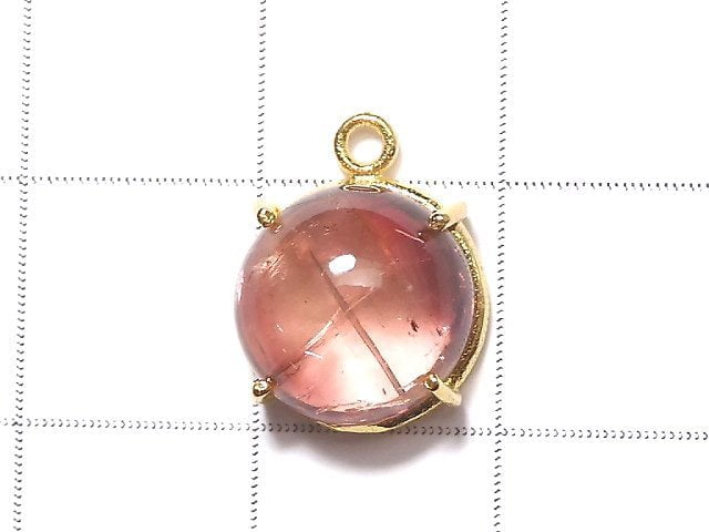 [Video] [One of a kind] High Quality Pink Tourmaline AAA Bezel Setting 18KGP 1pc NO.61