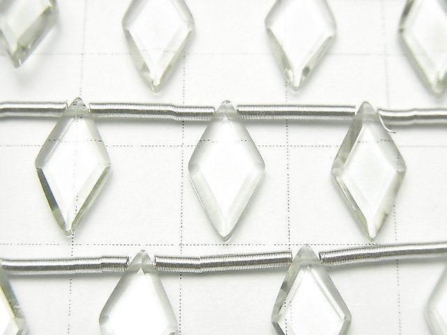 [Video] High Quality Green Amethyst AAA Diamond Shape 14x7mm 1strand (8pcs)