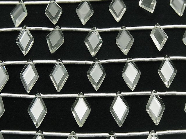 [Video] High Quality Green Amethyst AAA Diamond Shape 14x7mm 1strand (8pcs)