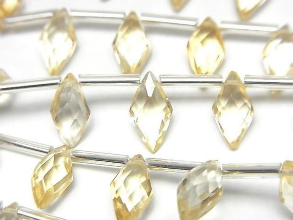[Video] High Quality Citrine AAA Diamond Shape 10x5mm 1strand (8pcs)