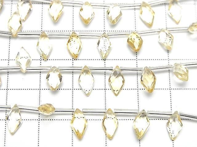 [Video] High Quality Citrine AAA Diamond Shape 10x5mm 1strand (8pcs)