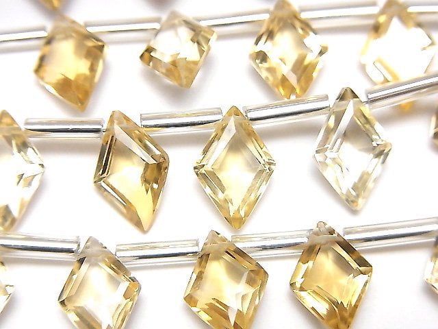 [Video]High Quality Citrine AAA Diamond Faceted 11x7mm half or 1strand (8pcs )