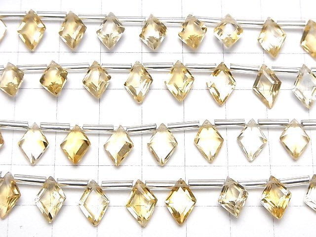 [Video]High Quality Citrine AAA Diamond Faceted 11x7mm half or 1strand (8pcs )