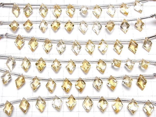 [Video]High Quality Citrine AAA Diamond Faceted 11x7mm half or 1strand (8pcs )