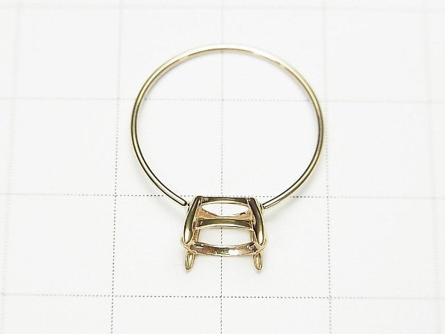 [Video][Japan][K10 Yellow Gold]Ring Frame (Prong Setting) Horizontal Oval Faceted 8x6mm 1pc