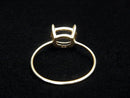 [Video][Japan][K10 Yellow Gold]Ring Frame (Prong Setting) Horizontal Oval Faceted 8x6mm 1pc