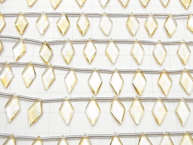 [Video] High Quality Citrine AAA Diamond Shape 14x7mm 1strand (8pcs)