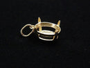 [Video][Japan][K10 Yellow Gold]Pendant Frame (Prong Setting) Oval Faceted 8x6mm 1pc