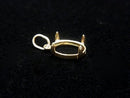 [Video][Japan][K10 Yellow Gold] Pendant Frame (Prong Setting) for Oval Cabochon 8x6mm (1pc)