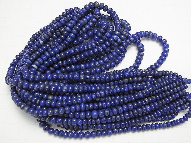 [Video] Lapis lazuli AA++ Roundel Size gradation half or 1strand beads (aprx.15inch / 38cm)