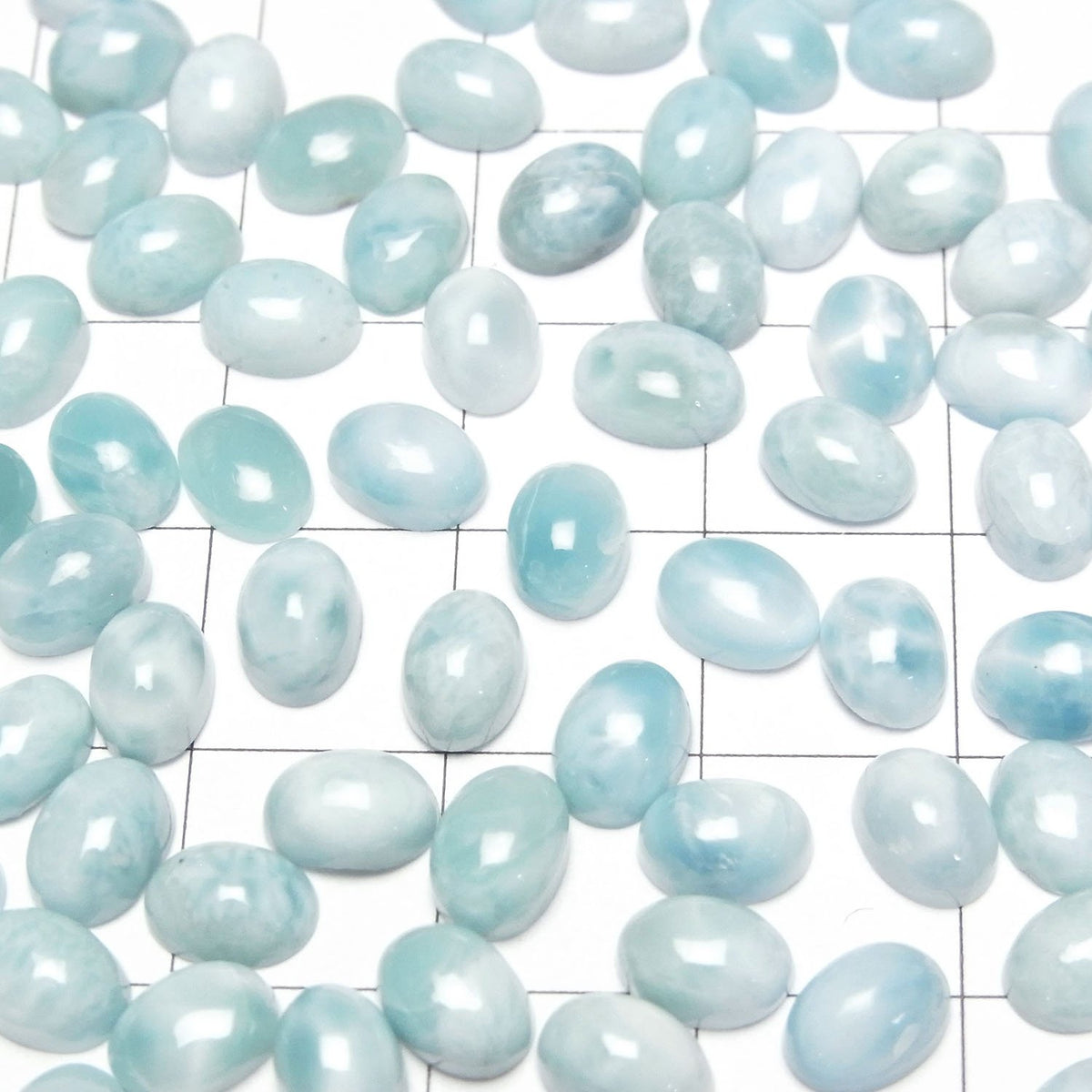 拉利瑪果膠石 AA 級 橢圓蛋面 7x5mm 10顆