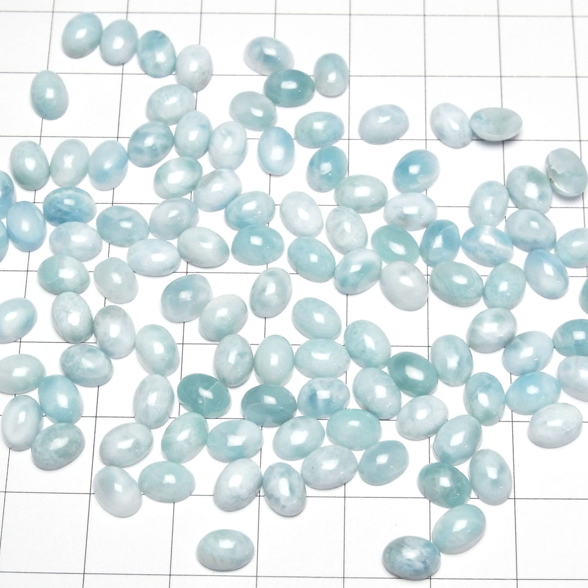 拉利瑪果膠石 AA 級 橢圓蛋面 7x5mm 10顆