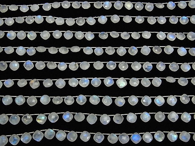 [Video] High Quality Rainbow Moonstone AA++ Diamond Shape (Cushion Cut) 9x9mm half or 1strand (18pcs)