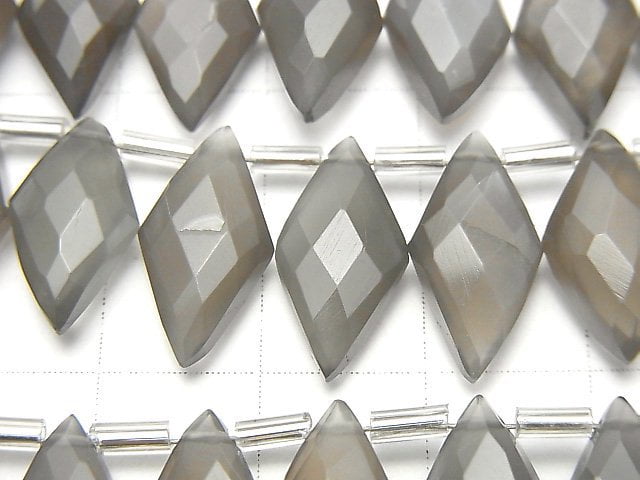 [Video] Gray Moonstone AA++ Diamond Shape 1strand (12pcs)