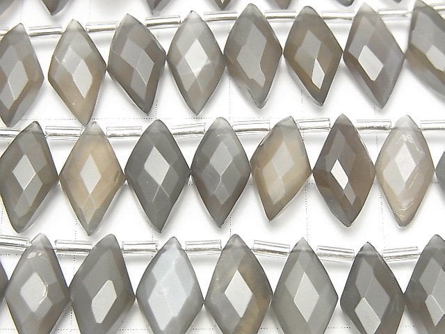 [Video] Gray Moonstone AA++ Diamond Shape 1strand (12pcs)