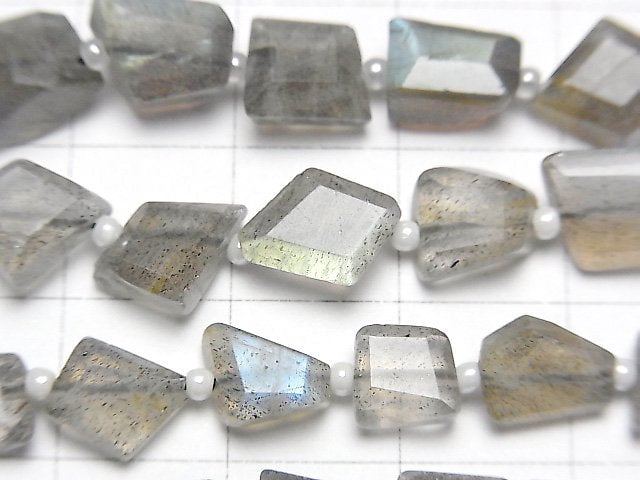 [Video]Labradorite AAA- Faceted Nugget half or 1strand beads (aprx.13inch/32cm)