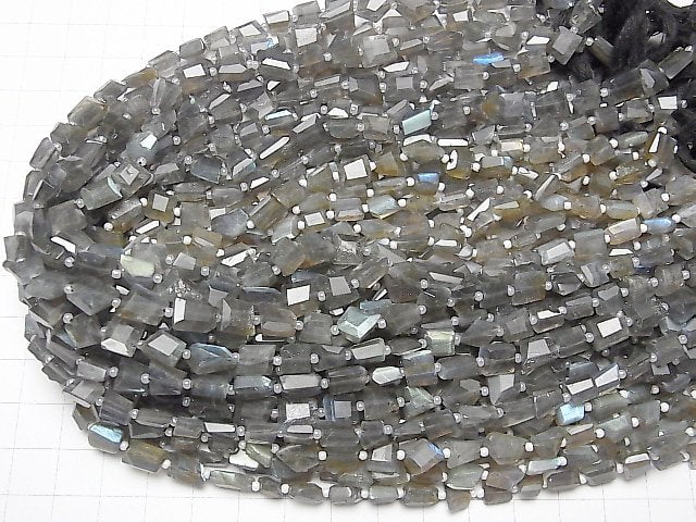 [Video]Labradorite AAA- Faceted Nugget half or 1strand beads (aprx.13inch/32cm)