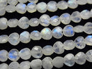 Heart, Rainbow Moonstone Gemstone Beads