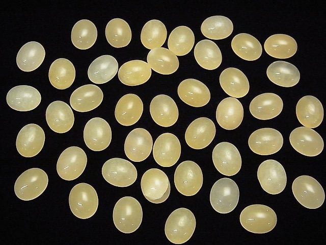 Yellow Calcite Oval Cabochon 10x8mm 5pcs