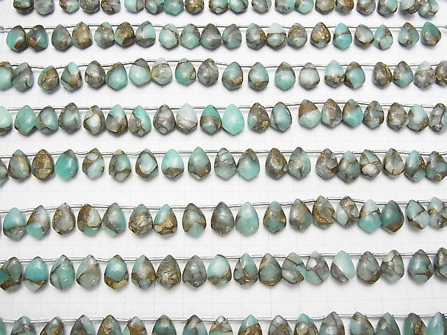 [Video] Copper Amazonite AAA Deformation Marquise (Smooth) 12x8mm half or 1strand (18pcs)