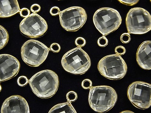 Bezel Setting, Chestnut Shape, Crystal Quartz Gemstone Beads