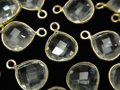 Bezel Setting, Chestnut Shape, Crystal Quartz Gemstone Beads