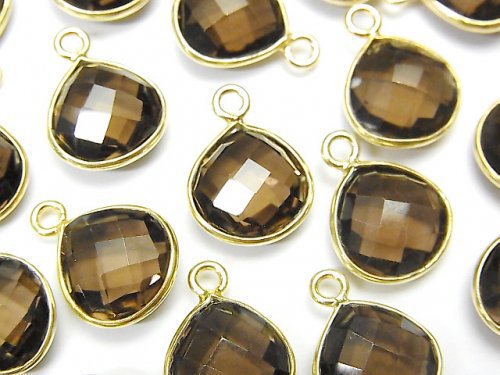 Bezel Setting, Chestnut Shape, Smoky Quartz Gemstone Beads