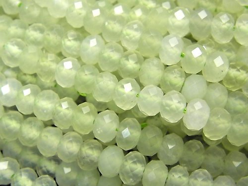 Jade, Prehnite, Roundel Gemstone Beads