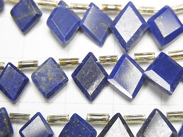 [Video]High Quality Lapislazuli AAA- Diamond Shape half or 1strand beads (aprx.7inch/18cm)
