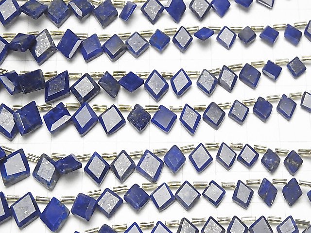 [Video]High Quality Lapislazuli AAA- Diamond Shape half or 1strand beads (aprx.7inch/18cm)