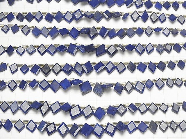 [Video]High Quality Lapislazuli AAA- Diamond Shape half or 1strand beads (aprx.7inch/18cm)