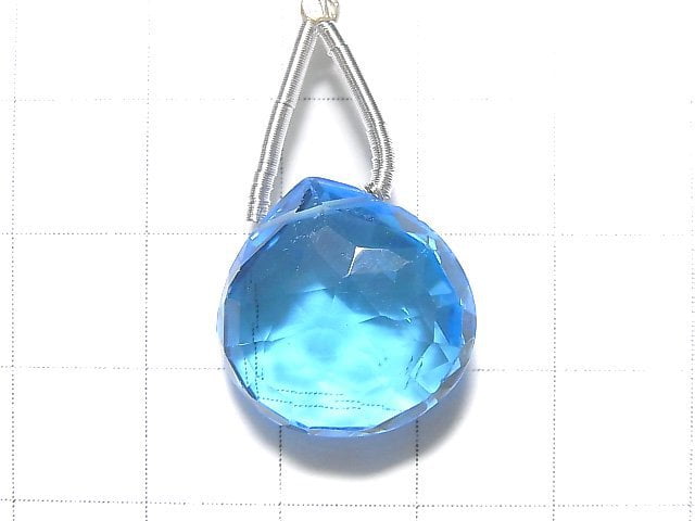 [Video] [One of a kind] High Quality Swiss Blue Topaz AAAA Chestnut Faceted Briolette 1pc NO.103