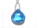 [Video] [One of a kind] High Quality Swiss Blue Topaz AAAA Chestnut Faceted Briolette 1pc NO.107