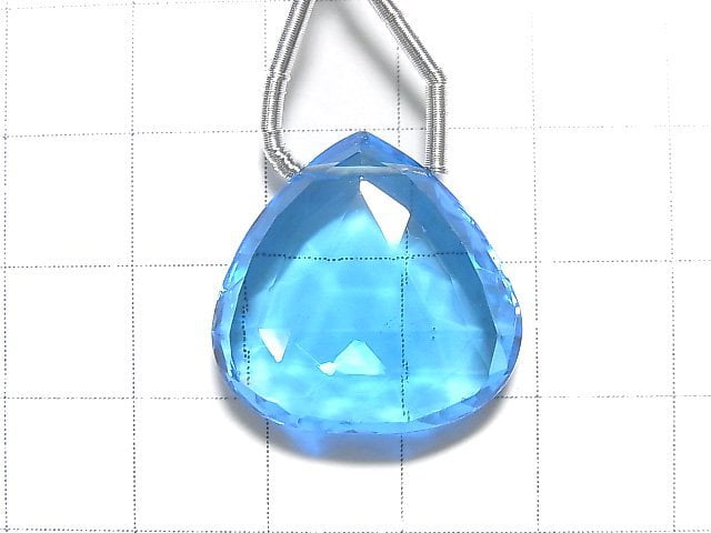 [Video] [One of a kind] High Quality Swiss Blue Topaz AAAA Chestnut Faceted Briolette 1pc NO.110