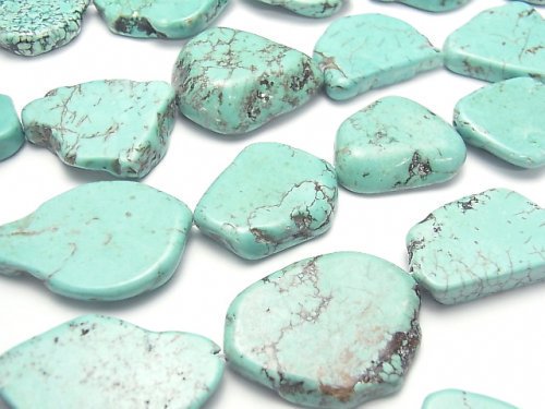 Magnesite Turquoise, Nugget Gemstone Beads
