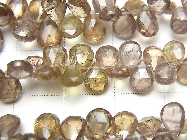 [Video] High Quality Color Change Garnet AAA- Pear shape Faceted Briolette half or 1strand beads (aprx.7inch / 18cm)