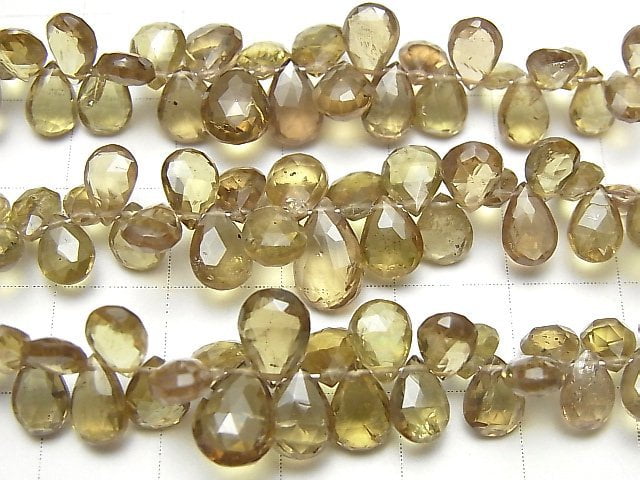 [Video] High Quality Color Change Garnet AAA- Pear shape Faceted Briolette half or 1strand beads (aprx.7inch / 18cm)