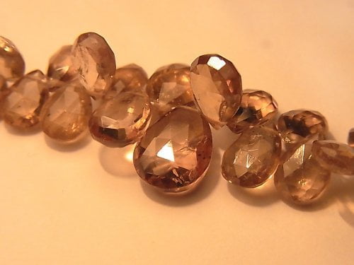 Faceted Briolette, Garnet, One of a kind, Pear Shape One of a kind