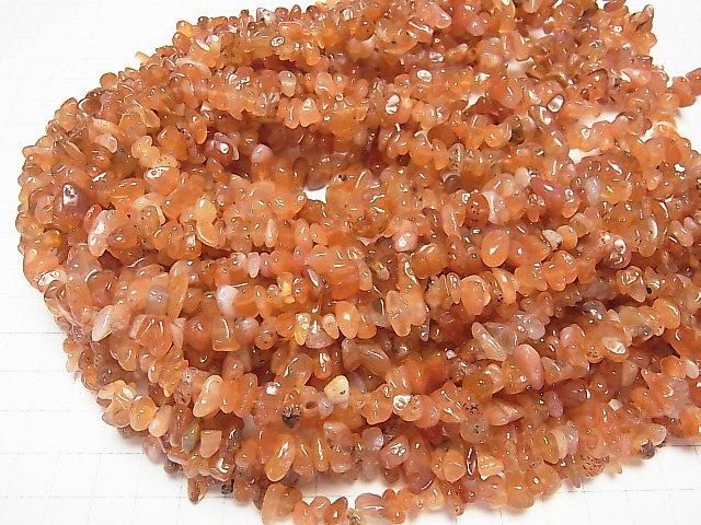 Mélange de pépites de Cornaline (petites pépites) 1 fil de perles (env. 80cm)