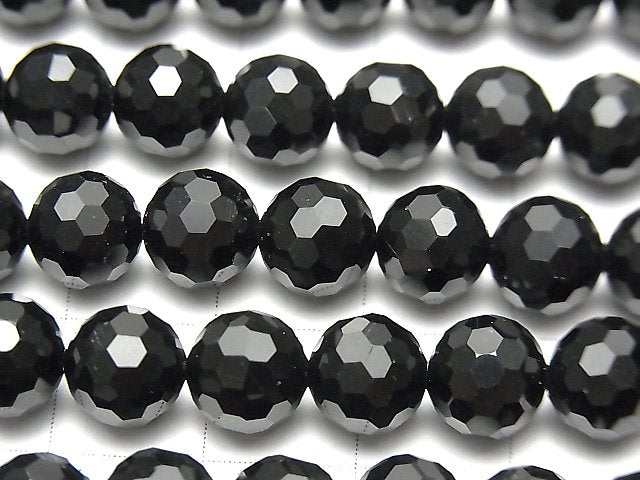 [Video] High Quality!  Onyx  Faceted Round 8mm  1strand beads (aprx.15inch/37cm)