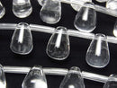 Crystal Quartz, Drop Gemstone Beads