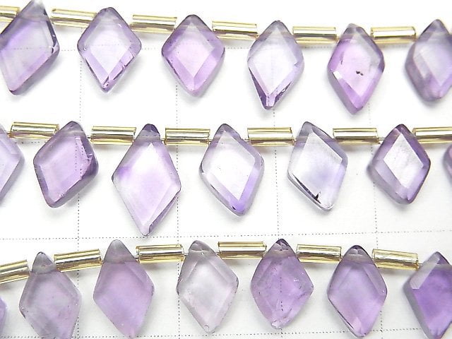 [Video]High Quality Amethyst AA++ Diamond Shape half or 1strand beads (aprx.7inch/18cm)