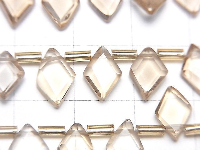 [Video]High Quality Natutal Champagne Color Quartz AAA Diamond Shape half or 1strand beads (aprx.7inch/18cm)