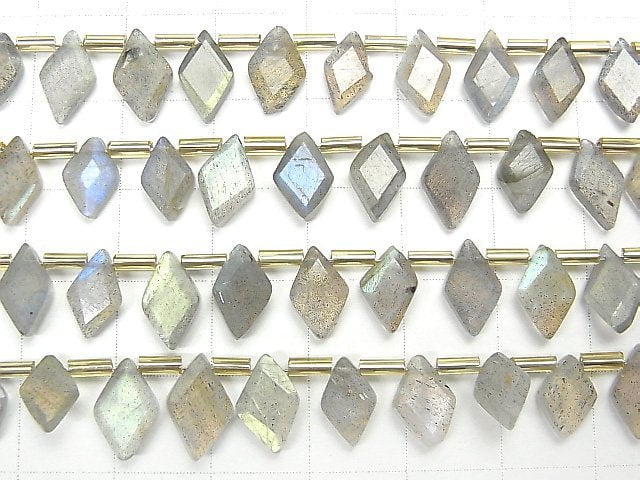 [Video]High Quality Labradorite AAA- Diamond Shape half or 1strand beads (aprx.7inch/18cm)