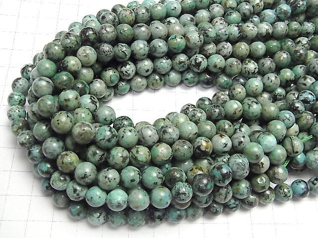 [Video]African Turquoise Round 8mm 1strand beads (aprx.15inch/36cm)