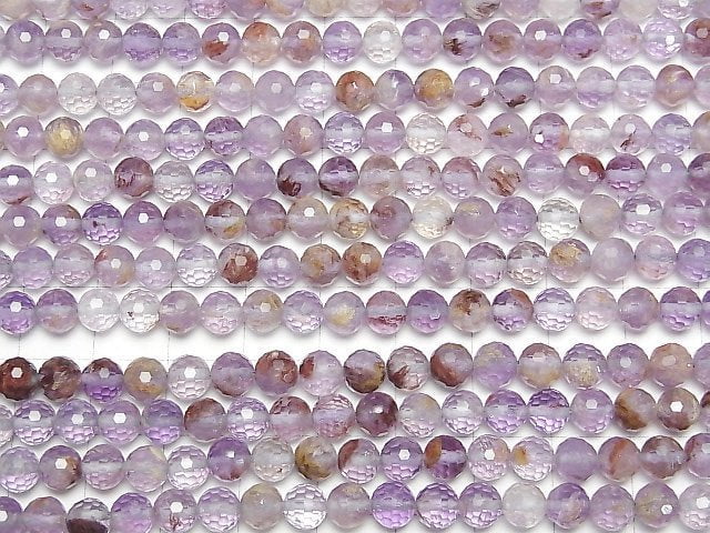 [Video] High Quality! Garden Amethyst AAA- 128Faceted Round 6mm 1strand beads (aprx.15inch/36cm)