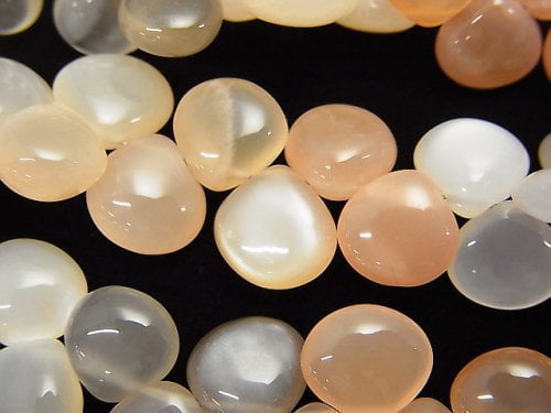 [Video]High Quality Multicolor Moonstone AAA Chestnut (Smooth) half or 1strand beads (aprx.9inch/22cm)