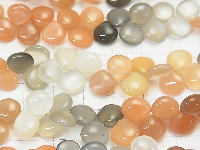 [Video]High Quality Multicolor Moonstone AAA Chestnut (Smooth) half or 1strand beads (aprx.9inch/22cm)