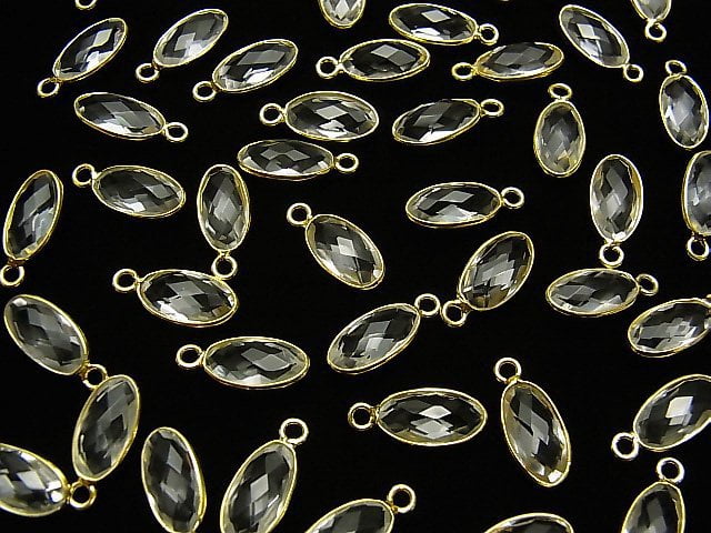 [Video] High Quality Crystal AAA Bezel Setting Faceted Oval 13x7mm 18KGP 2pcs